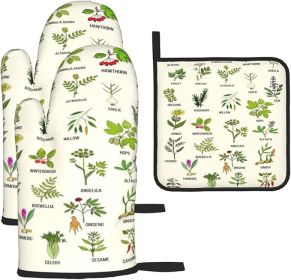 Cute Herbs Botanic Garden Plants Oven Mitts and Pot Holders Sets Heat Resistant for Kitchen BBQ Microwave Baking Grilling Cooks Set of 3 Kitchen Oven Cute Herbs Botanic Garden Plants Oven Mitts and Pot Holders Sets Heat Resistant for Kitchen BBQ Microwave Baking Grilling Cooks Set of 3 Kitchen Oven